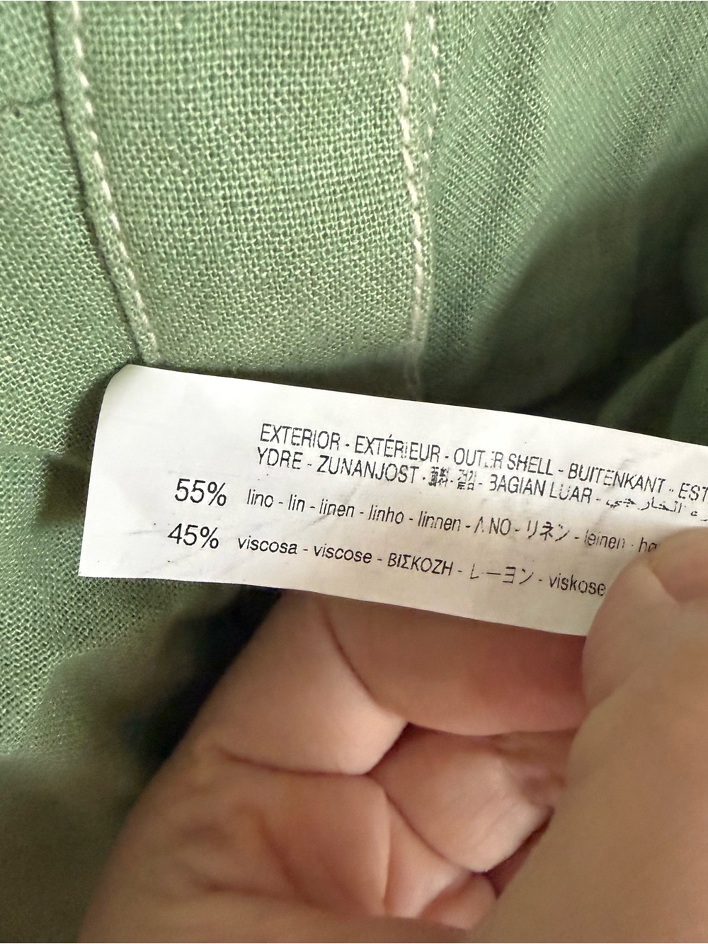 ZARA Linen Blend Utility Romper in Sage Green - Picture 5 of 6